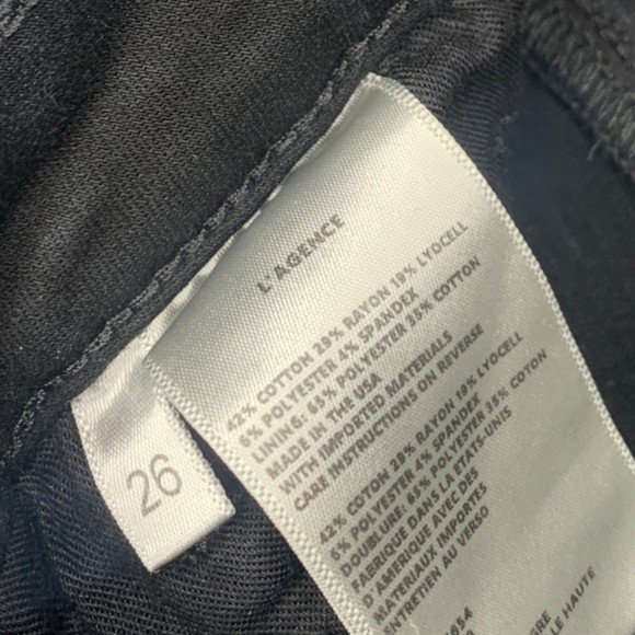 L'AGENCE Women Black Margot Cropped High-Rise Skinny Jeans Size 26 Dark Wash - Picture 6 of 9
